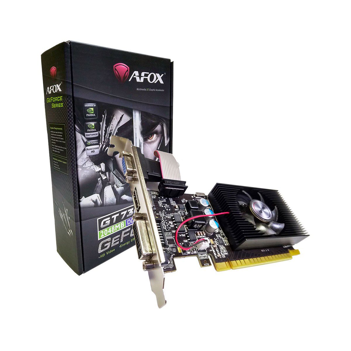 Placa Gráfica Afox GeForce GT 730 2GB DDR3 AF730 2048D3L6 ConforHome