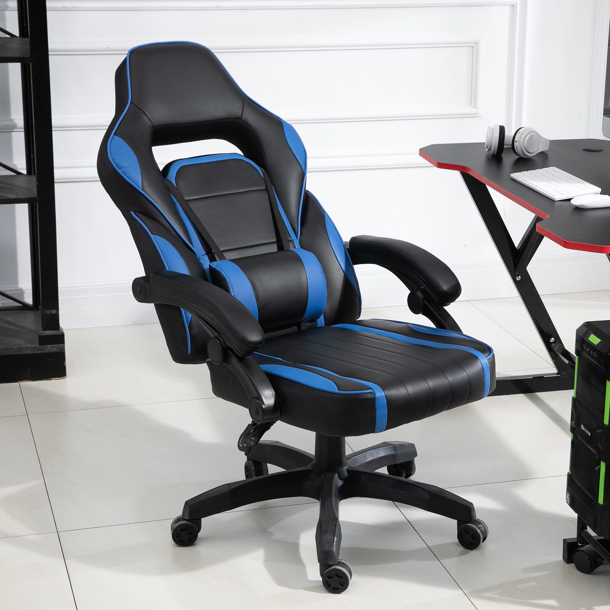 Cadeira gaming para escritório ergonômica reclinável até 135 ° com encosto alto Apoio de braço Cadeira gaming para escritório ergonômica reclinável até 135 ° com encosto alto Apoio de braço