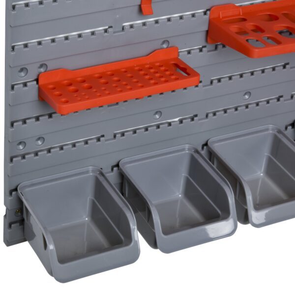 Organizador de ferramentas com caixas e ganchos 63,5x22,5x95,5cm cinza e vermelho - Image 6
