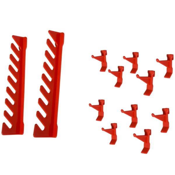Organizador de ferramentas com caixas e ganchos 63,5x22,5x95,5cm cinza e vermelho - Image 9