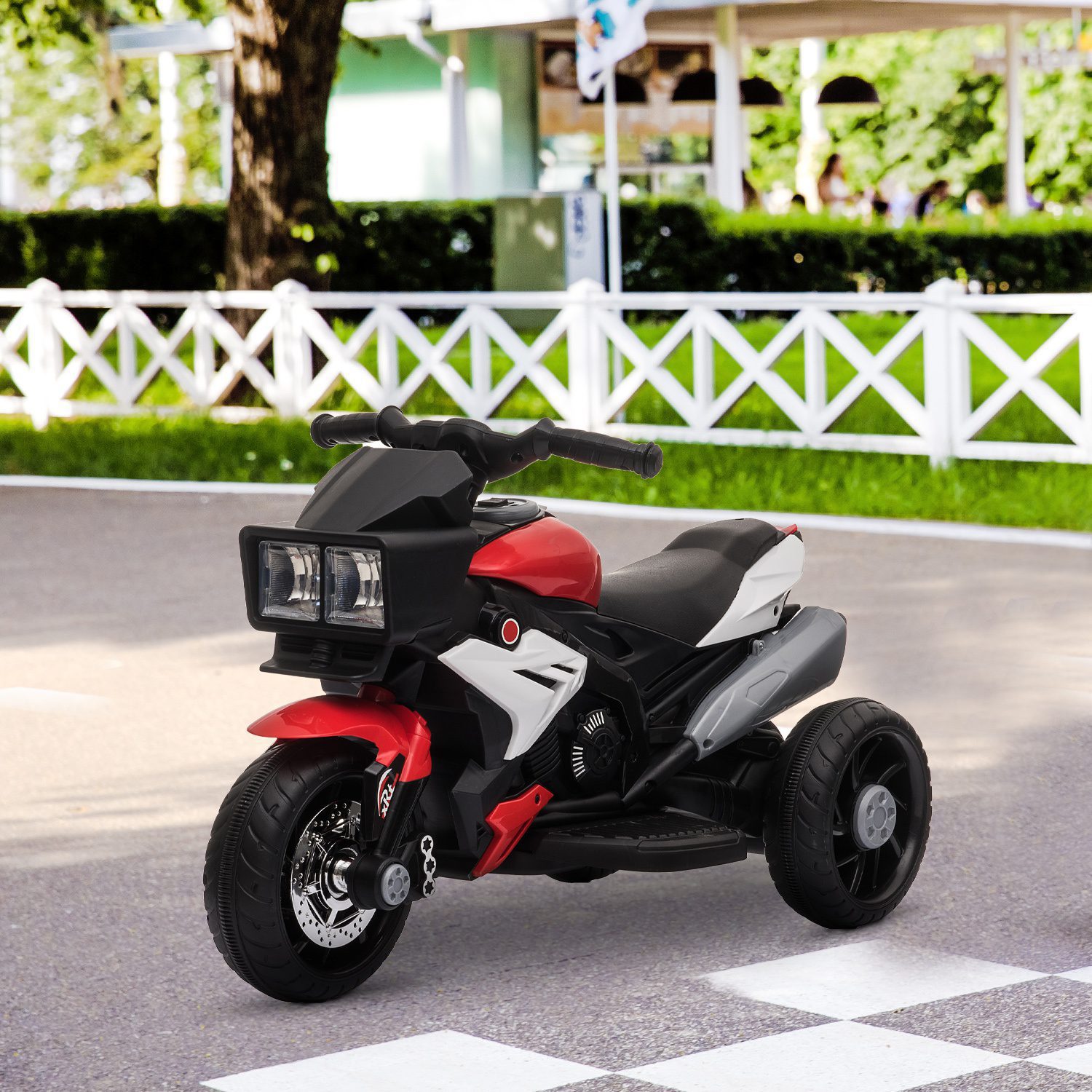 HOMCOM Moto Elétrica para Crianças a partir de 18 Meses 6V com Faróis  Buzina 2 Rodas de Equilibrio Velocidade Máx. de 3km/h Motocicleta de  Brinquedo 88,5x42,5x49cm Vermelho