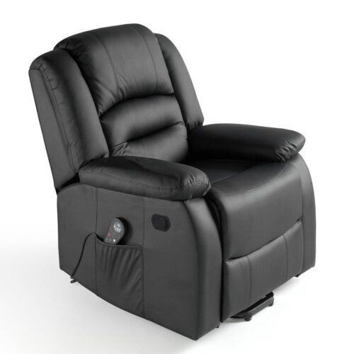 ECODE Sillón De Masaje Relax Maximum, 10 Vibromotores Ondulantes, Reclinación 160º, Función Calor, Programas Auto, A++