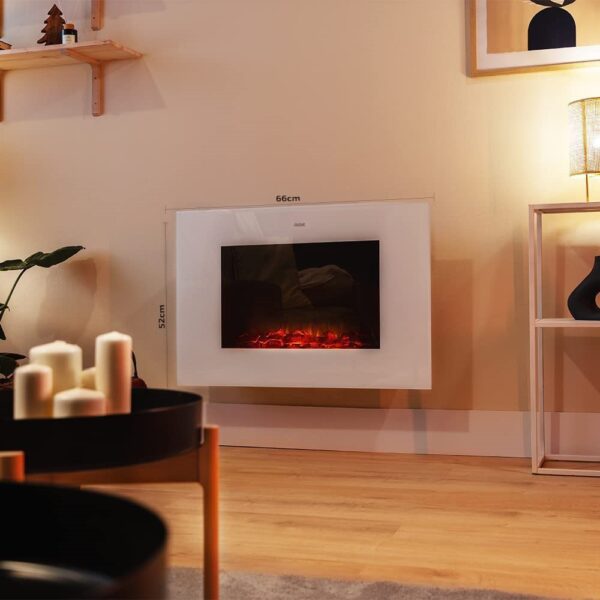 Lareira elétrica ReadyWarm 2690 Flames Connected White Cecotec - Image 5