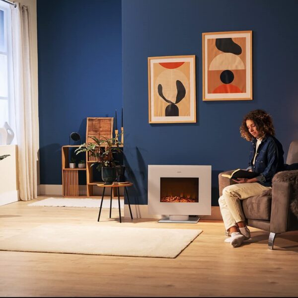 Lareira Elétrica ReadyWarm 2700 Design Flames White Cecotec - Image 6