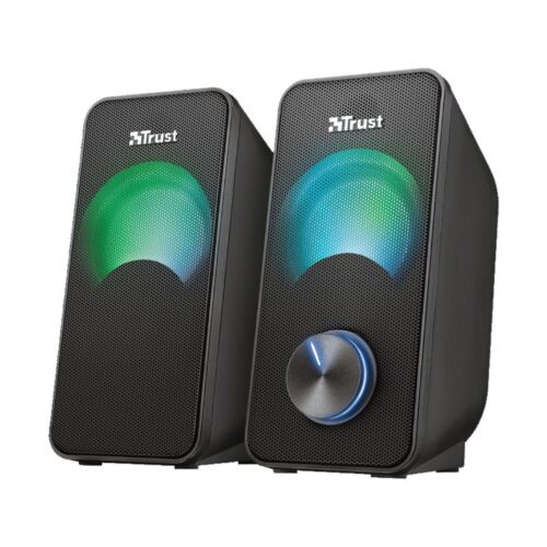 Colunas Trust Arys Compact RGB 12W 2.0 Pretas