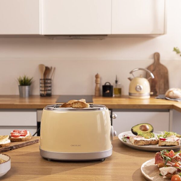Torradeira Vintage 800 Light Yellow Cecotec - Image 4