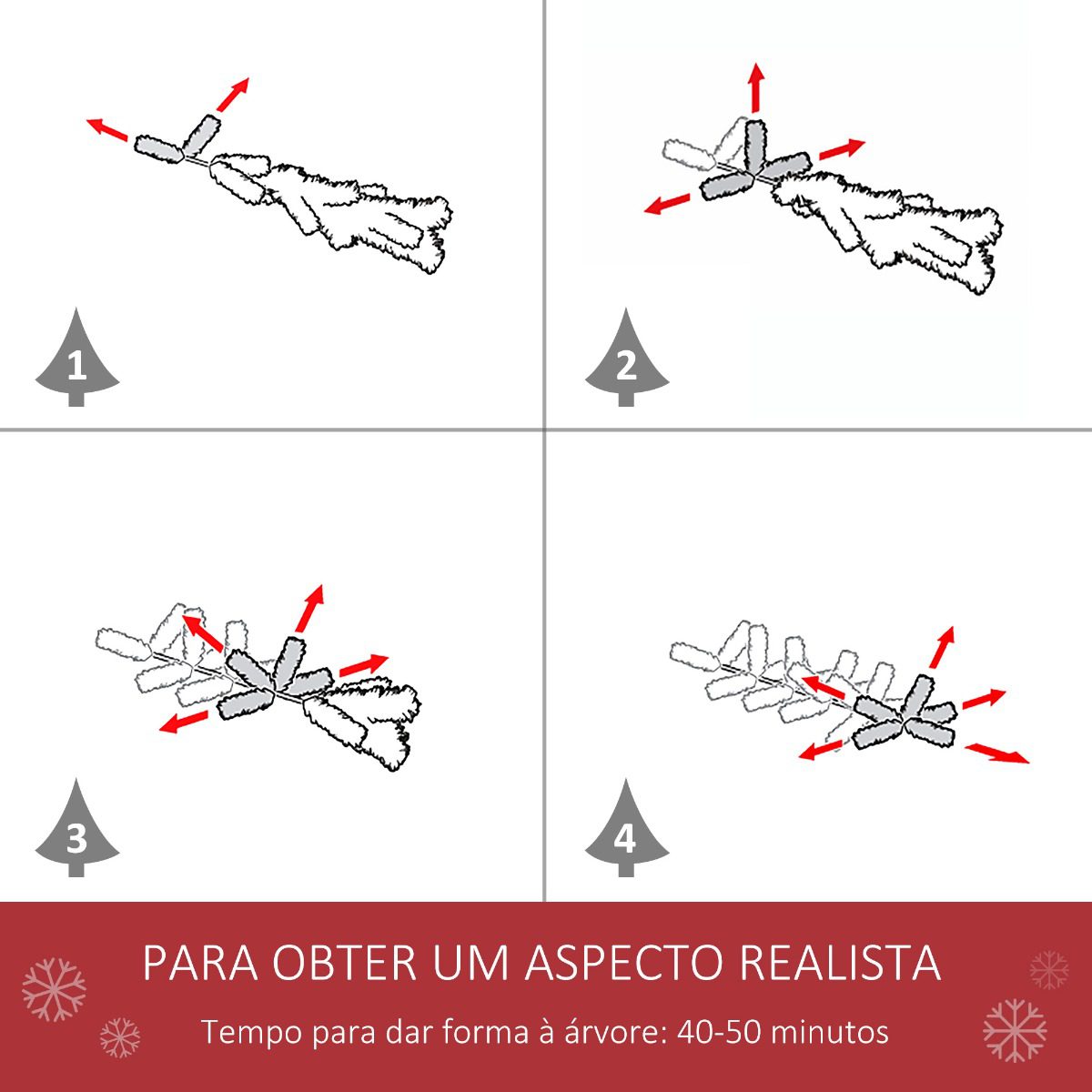 Árvore de natal verde com enfeites φ80x180cm artificial árvore decoração –  ConforHome