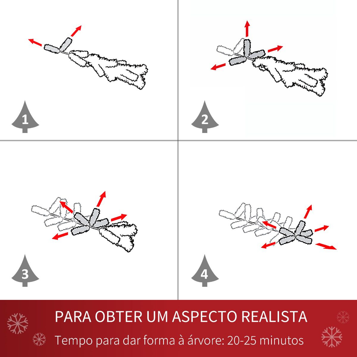 Árvore de Natal Artificial Ø90x180cm com 1111 Pontas de PVC e 59 Pinhas | O  Meu Jardim