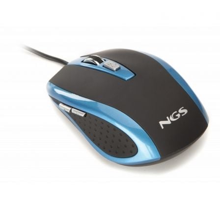 Ratón NGS Bluetick/ Hasta 1600 DPI/ Azul y Negro