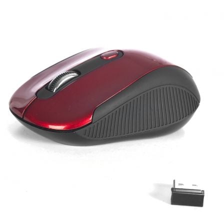 Ratón Inalámbrico NGS Haze/ Hasta 1600 DPI/ Rojo