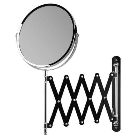 Espejo Cosmético de Pared Orbegozo ESP 6000/ Telescópico/ Doble Cara/ Ø17cm