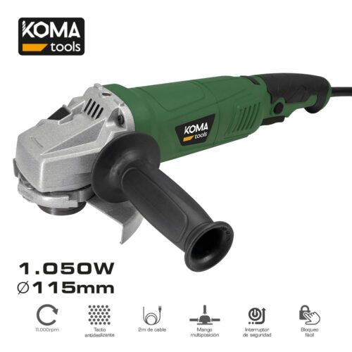 REBARBADORA ELETRICA 1050W Ø115mm 22,8x35,5mm KOMA TOOLS