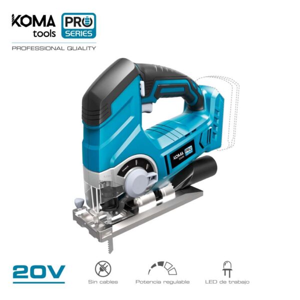 SERRA TICO-TICO 20V (SEM BATERIA E CARREGADOR) 23x21,5cm KOMA TOOLS PRO SERIES BATTERY