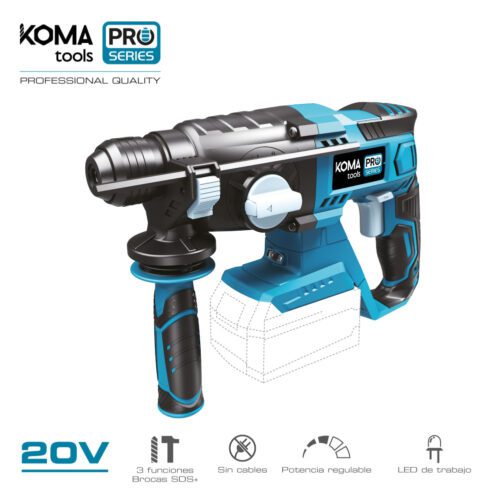 MARTELO PERCUTOR 20V (SEM BATERIA E CARREGADOR) 30x19,5cm KOMA TOOLS PRO SERIES BATTERY