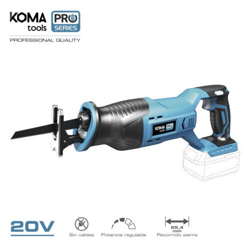 SERRA DE SABLE 20V (SEM BATERIA E CARRREGADOR) 8,5x44x15.5cm KOMA TOOLS PRO SERIES BATTERY