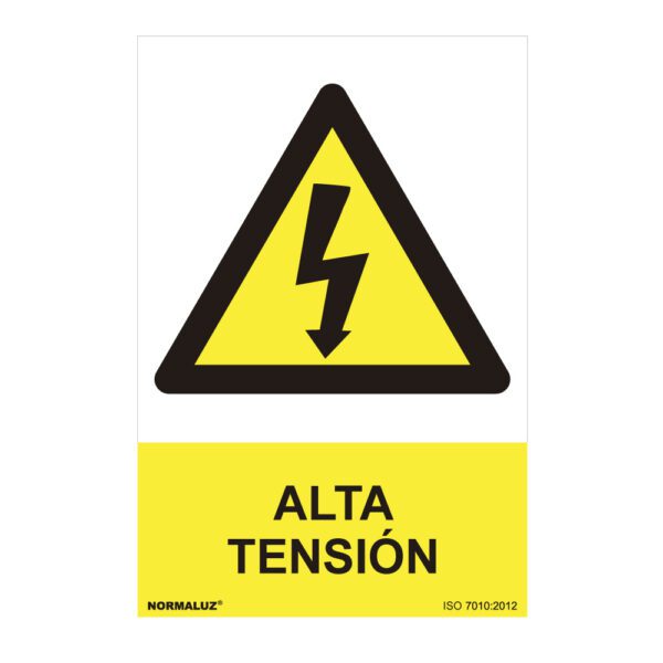 SINAL PERIGO "ALTA TENSION" (PVC 0.7mm) 30x40cm NORMALUZ