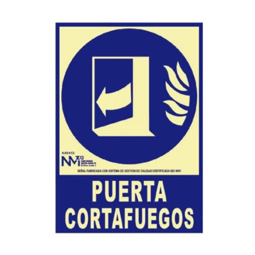 SINAL DE EXTINÇÃO "PORTA CORTA-FOGO" CLASSE B (PVC 0,7mm) 21x30cm NORMALUZ