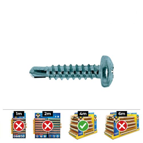 CAIXA 250 unid. PONTA BROCA CABEÇA DE QUEIJO (ROSCA DA PLACA) PHILIPS DIN/REF 7504N Ø5,5x25mm ZINCADO CELO