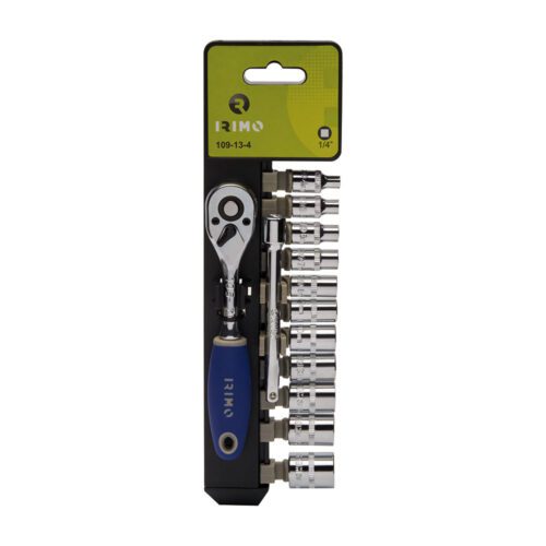 CONJUNTO DE CHAVES+CATRACA+EXTENSÃO 1/4" 13 PEÇAS 109-13-4 IRIMO