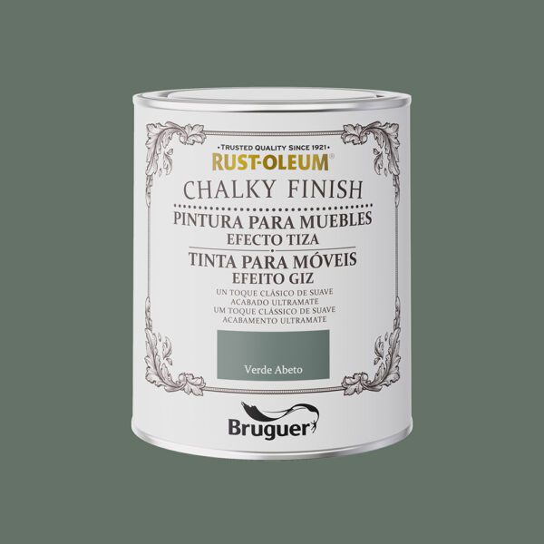 RUST-OLEUM CHALKY ACABAMENTO MÓVEIS VERDE ABETO 0,750l 5733889 BRUGUER