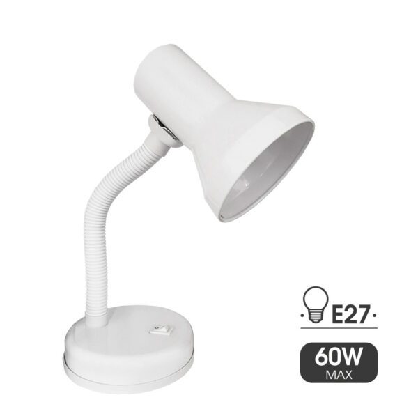CANDEEIRO DE MESA MODELO LONDON E27 60W COR BRANCO EDM