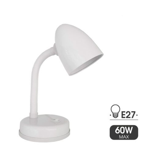 CANDEEIRO DE MESA MODELO AMSTERDAM E27 60W COR BRANCO EDM