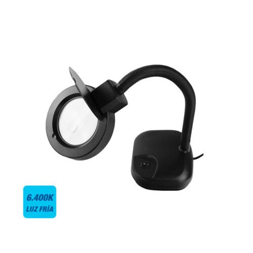 CANDEEIRO DE MESA COM LUPA COR PRETO 12W EDM
