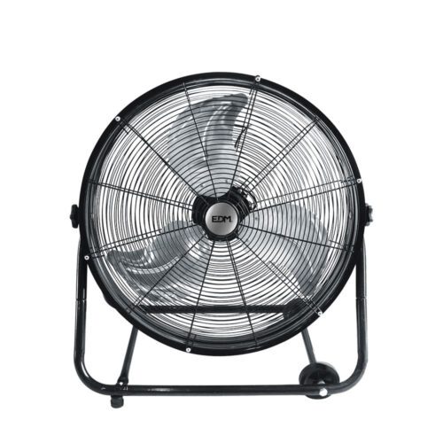 VENTOINHA INDUSTRIAL  DE CHÃO COM RODAS. PRETO. POTÊNCIA: 180W LÂMINAS: Ø60x70cm EDM
