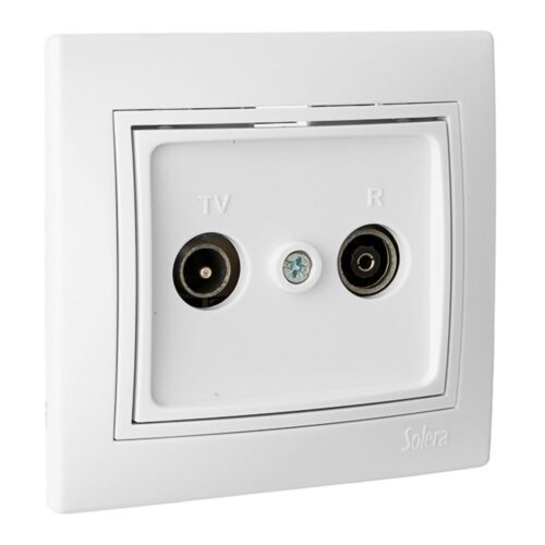 TOMADA DE SINAL PARA TV E RÁDIO COR BRANCO S.EUROPA SOLERA ERP47U
