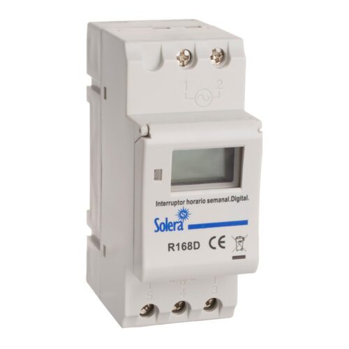 INTERRUPTOR HORÁRIO SEMANAL DIGITAL- ANALÓGICO (RETRACTILADO) SOLERA R168D