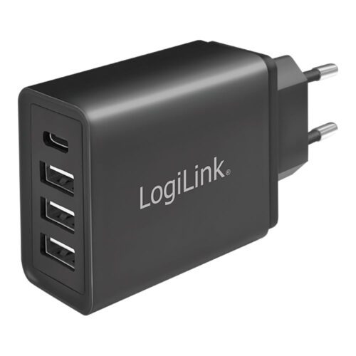 CARREGADOR RÁPIDO 27W x 4 USB (APENAS FICHA DE PAREDE) LOGILINK