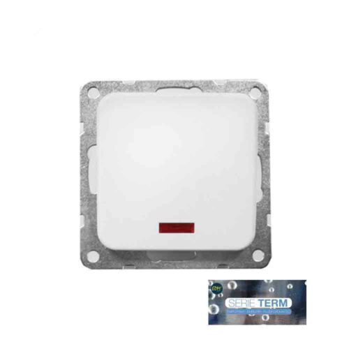 INTERRUPTOR ENCASTRAR LUMINOSO "SERIE TERM" EDM (SACO BLÍSTER)