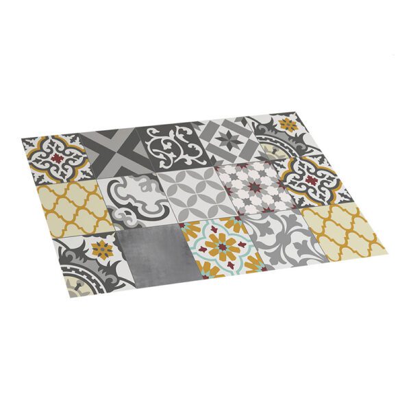 TAPETE VINILICO CROMA PATCH CINZENTO- AMBAR 45x75cm