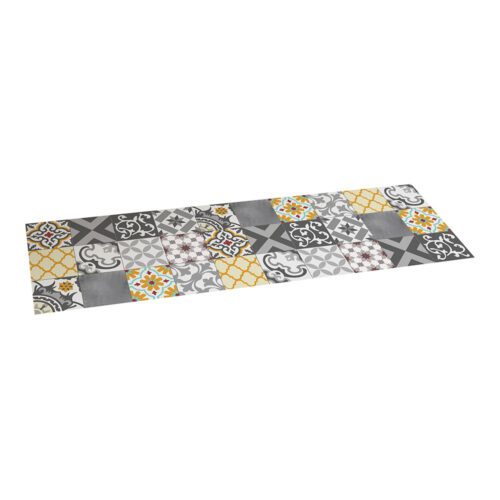 TAPETE VINILICO CROMA PATCH CINZENTO- AMBAR 60x200cm