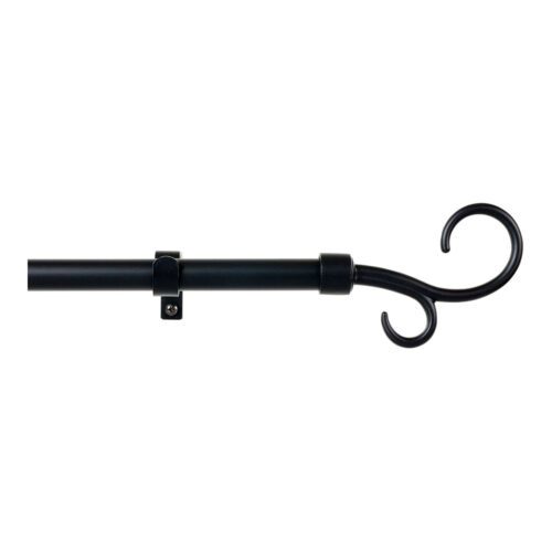 KIT VARÃO PARA CORTINADOS BACULO EXTENSÍVEL DE 110 A 200cm PRETO STOR PLANET