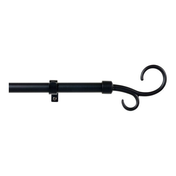 KIT VARÃO PARA CORTINADOS BACULO EXTENSÍVEL DE 110 A 200cm PRETO STOR PLANET