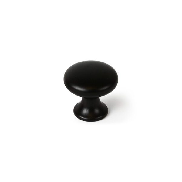 BLÍSTER COM 4 PUXADORES REDONDOS PARA MÓVEIS. FABRICADO EM ZAMAK E ACABAMENTO PRETO MATE. MOD. 760 Ø25mm. REI