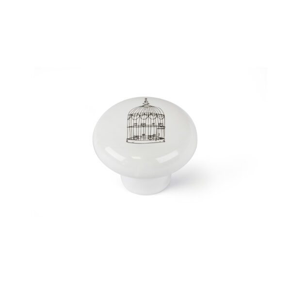 ULT. UNIDADES BLÍSTER COM 4 PUXADORES REDONDOS PARA MÓVEIS. FABRICADO EM PORCELANA E ACABAMENTO ILUSTRADO. MOD. E815 Ø40mm. REI