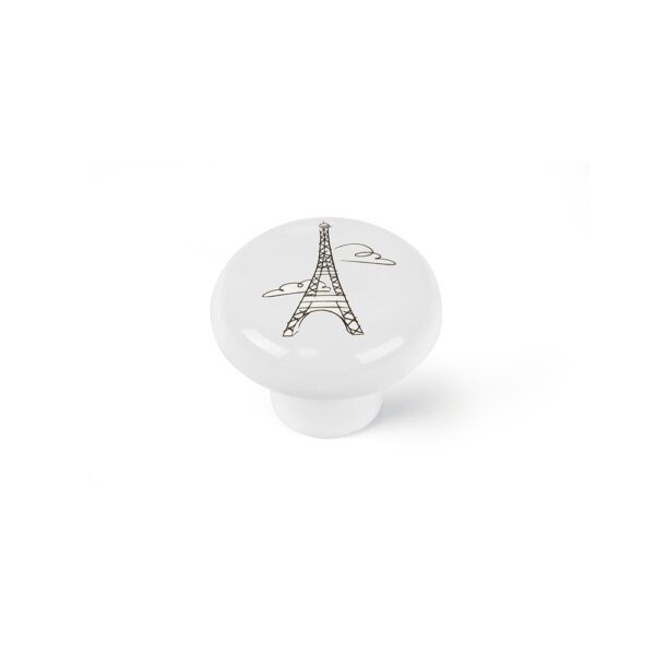 ULT. UNIDADES BLÍSTER COM 4 PUXADORES REDONDOS PARA MÓVEIS. FABRICADO EM PORCELANA E ACABAMENTO ILUSTRADO. MOD. E816 Ø40mm. REI