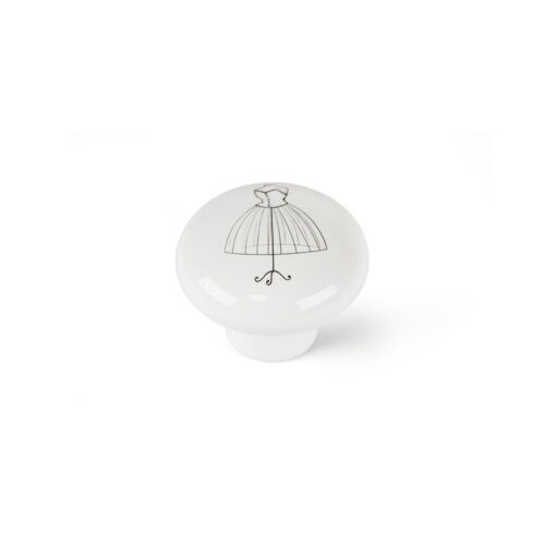ULT. UNIDADES BLÍSTER COM 4 PUXADORES REDONDOS PARA MÓVEIS. FABRICADO EM PORCELANA E ACABAMENTO ILUSTRADO. MOD. E817 Ø40mm. REI
