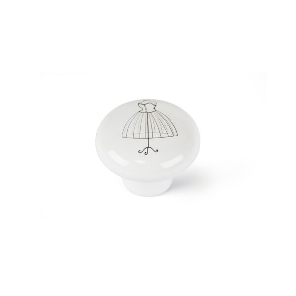 ULT. UNIDADES BLÍSTER COM 4 PUXADORES REDONDOS PARA MÓVEIS. FABRICADO EM PORCELANA E ACABAMENTO ILUSTRADO. MOD. E817 Ø40mm. REI