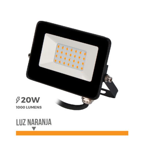 PROJECTOR LED 20W 1000lm LUZ LARANJA 12X8,8X2,4cm EDM