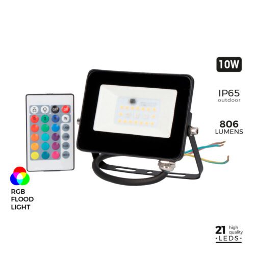 PROJETOR LED RGB 10W 806lm 12X8,8X2,4cm EDM