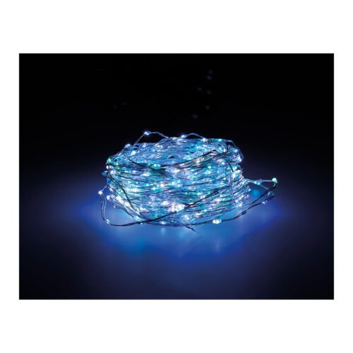 GRINALDA MICRO LED EXTRA DENSE CORES PASTEL INTERMITENTE 14m 567L CABO PRATEADO