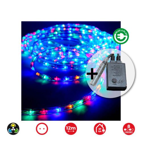 KIT FLEXILED MULTIFUNÇÃO MULTICOR IP44 230V 12m EDM