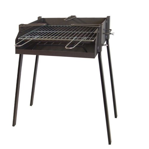 CHURRASQUEIRA QUADRADA COM SUPORTE FRIGIDEIRA "PAELLA" 50x75cm IMEX EL ZORRO