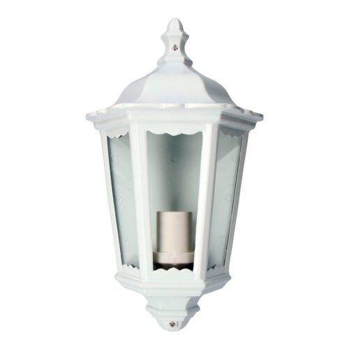 LÂMPADA DE PAREDE DE ALUMÍNIO E VIDRO IP44 E27 100W COR BRANCO 25x12x43cm MODELO MILAN EDM