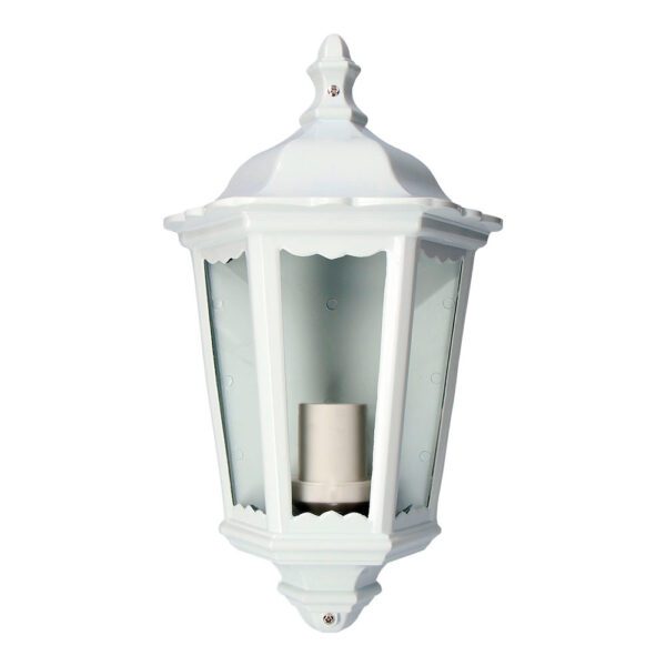 LÂMPADA DE PAREDE DE ALUMÍNIO E VIDRO IP44 E27 100W COR BRANCO 25x12x43cm MODELO MILAN EDM