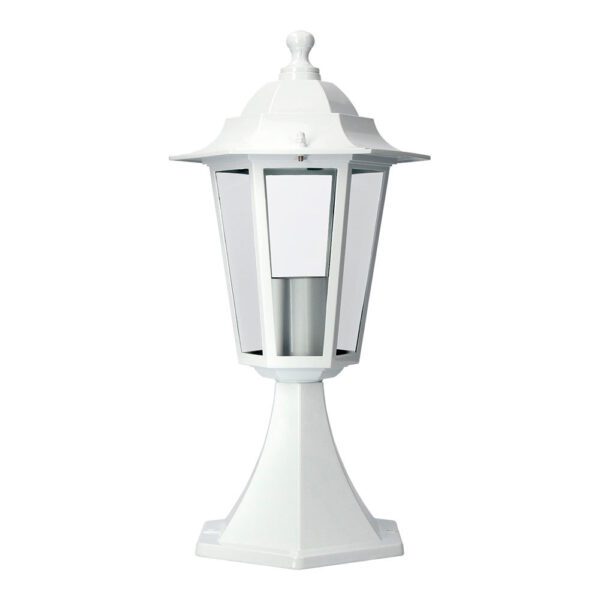 CANDEEIRO PARA MURO EM ALUMÍNIO IP44 E27 60W COR BRANCO Ø16x40cm MODELO ZURICH EDM