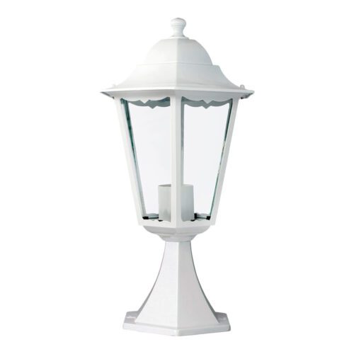 ULT. UNIDADES CANDEEIRO PARA MURO EM ALUMÍNIO IP44 E27 100W COR BRANCO Ø22x43,7cm MODELO MARSELLA EDM